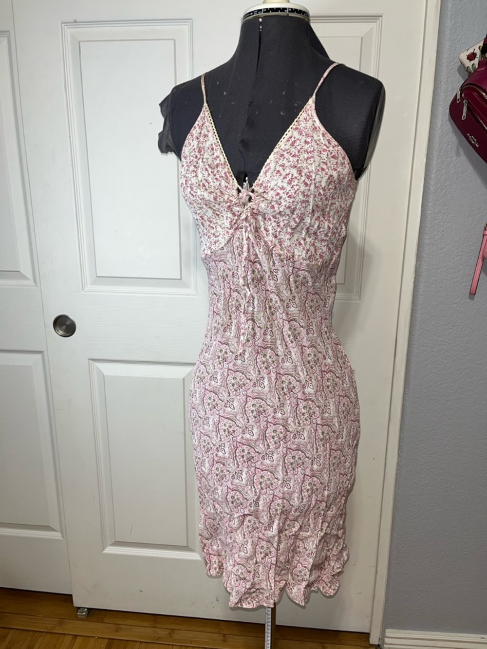 Angie Pink Paisley Mini Dress